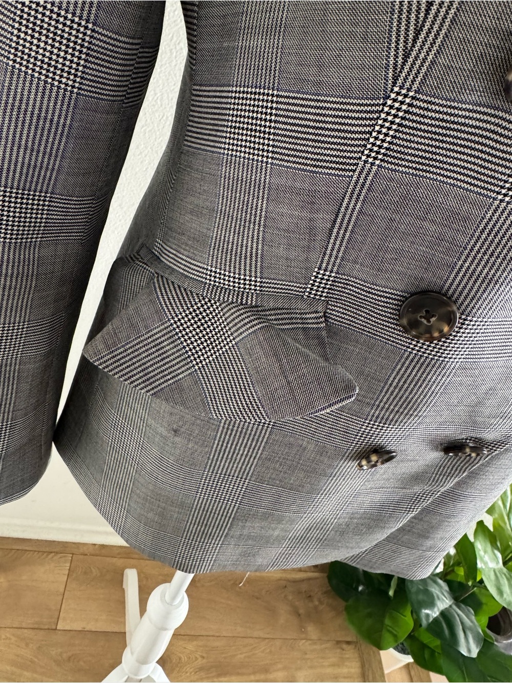 J. Crew Gray Glen Plaid Double-Breasted Blazer - Picture 2 of 4